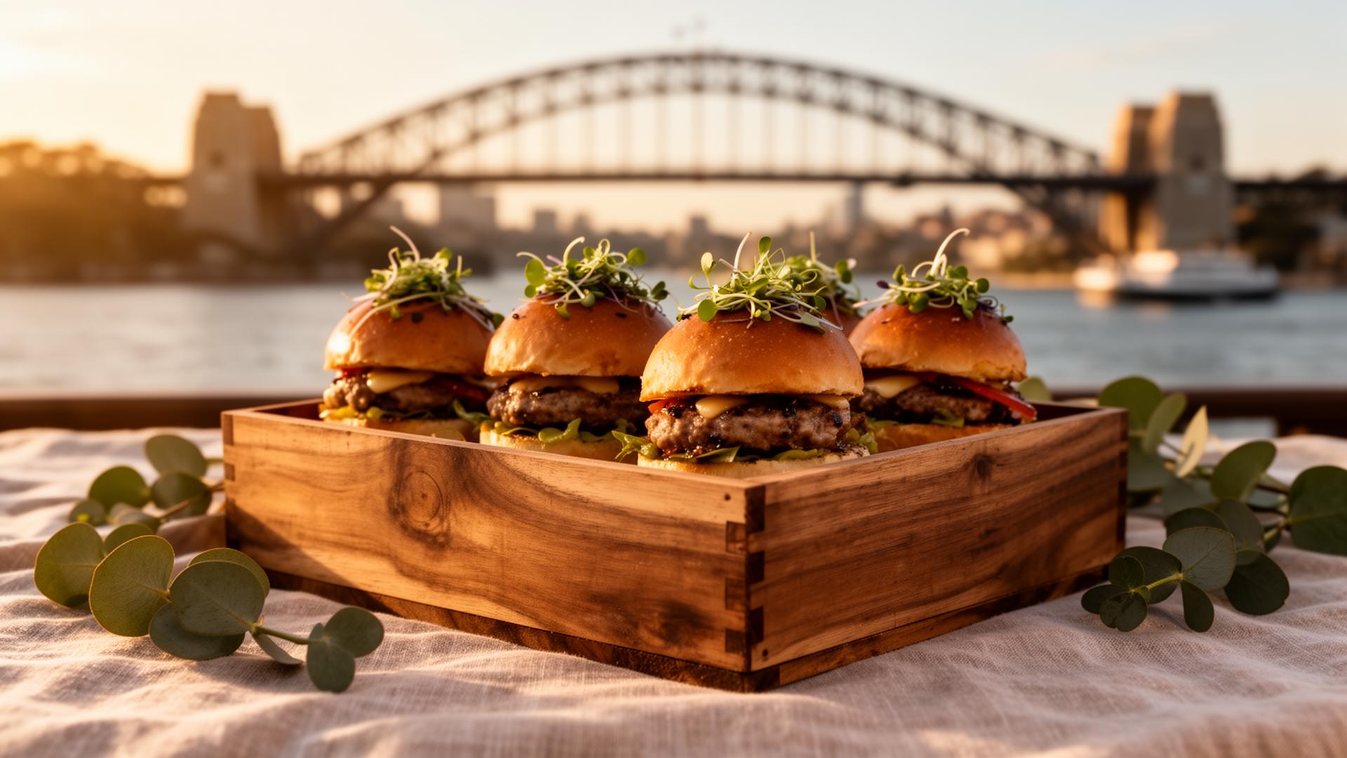 Gourmet sliders by Sydney Harbour